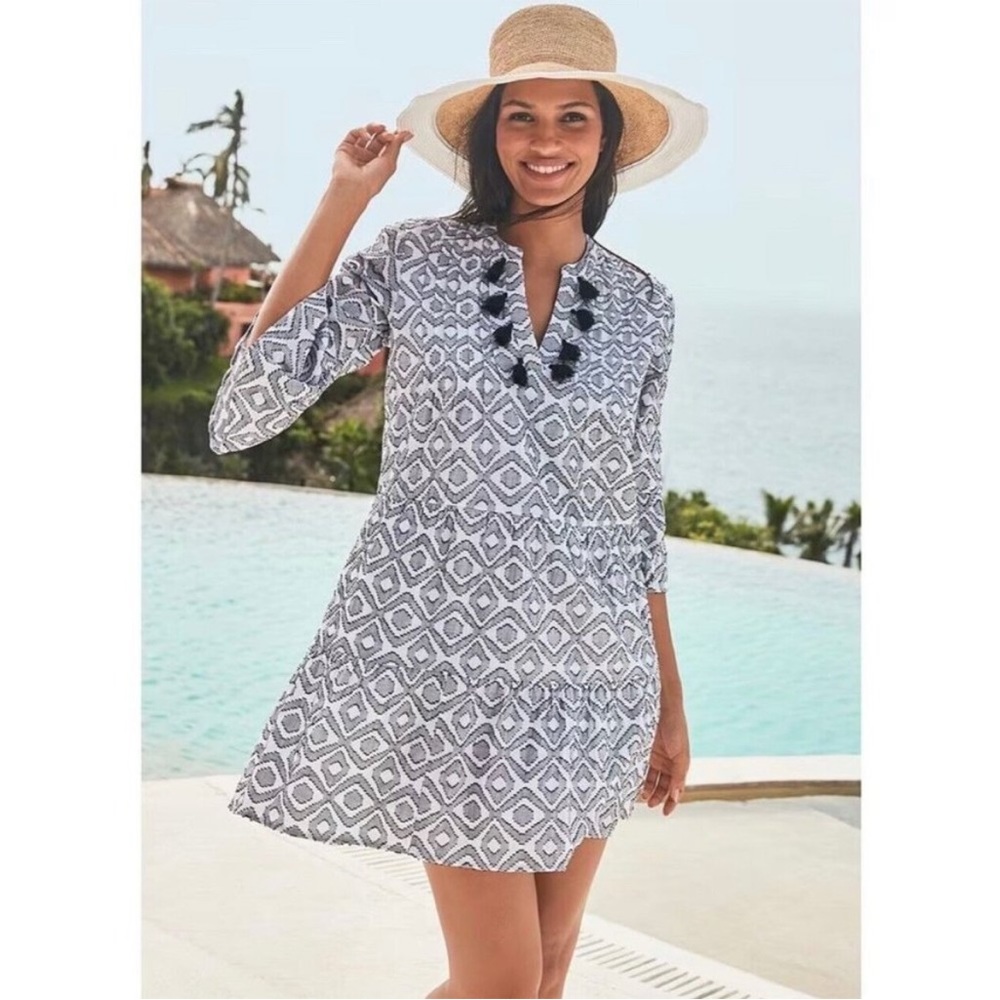 Tommy Bahama – Diamond Clip Jacquard Tier Dress